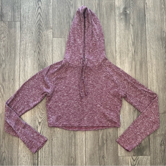 Gymshark Women’s Cropped Hooded Jacket Plum Purple XL Lightweight Workout - Picture 2 of 8